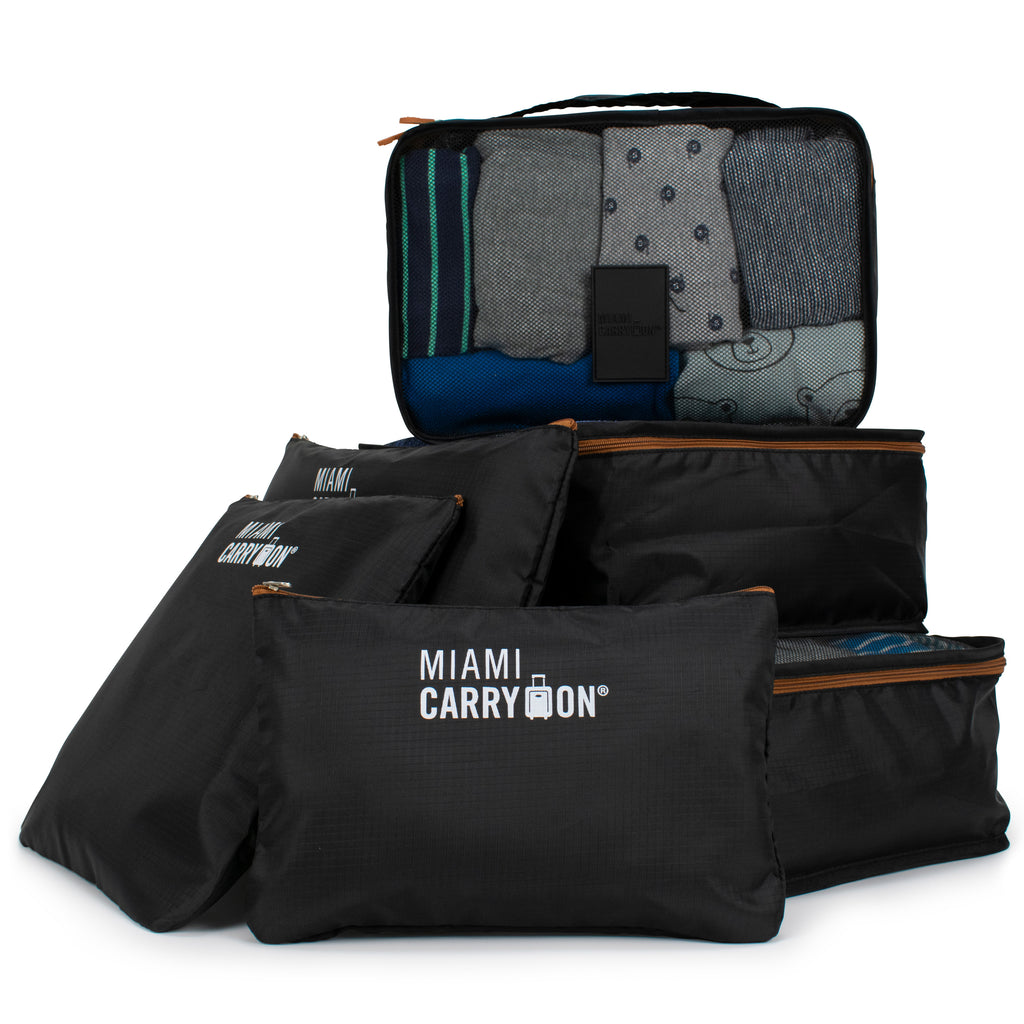 black packing cubes by miami carry on