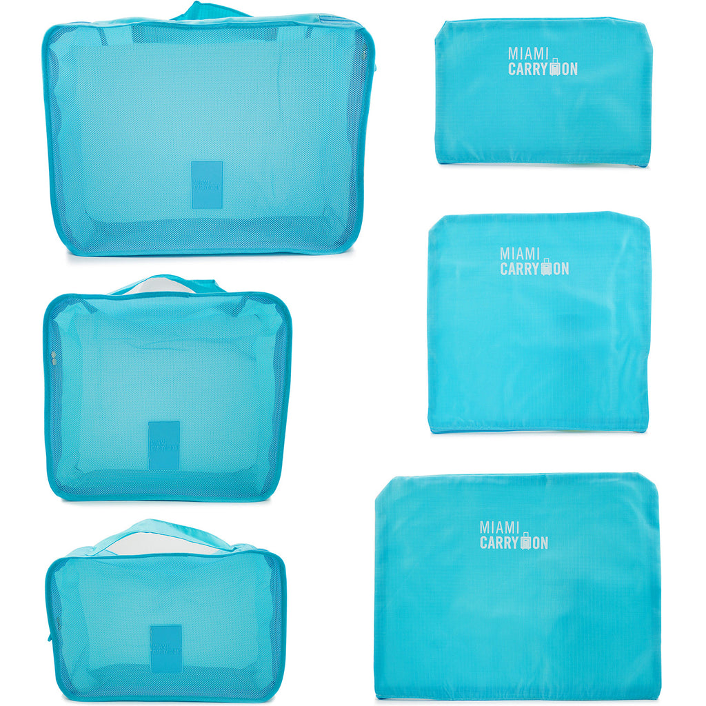 foldable packing cubes blue by miami carry on