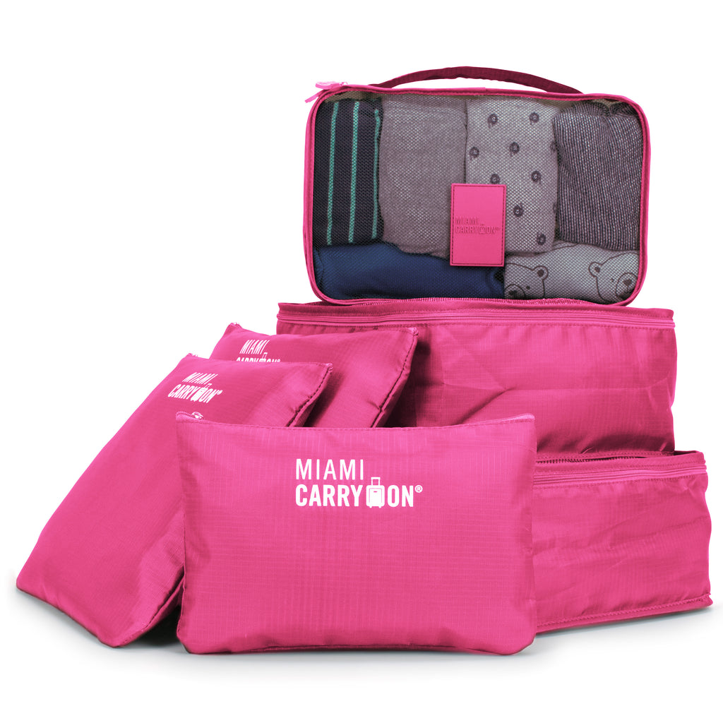 pink packing cube 6 piece set