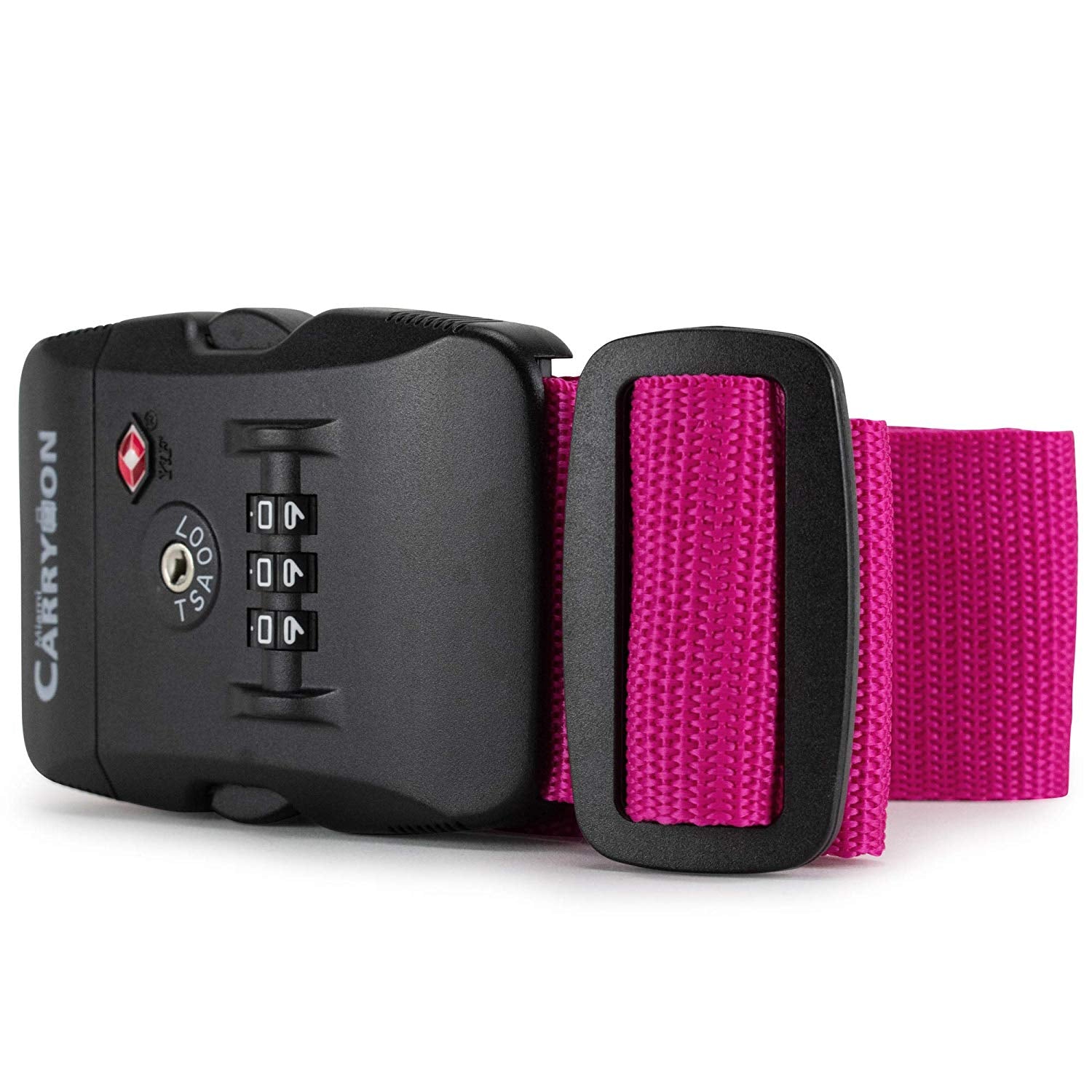 TSA Combination Lock Luggage Strap - Magenta / One Pack - Travellty