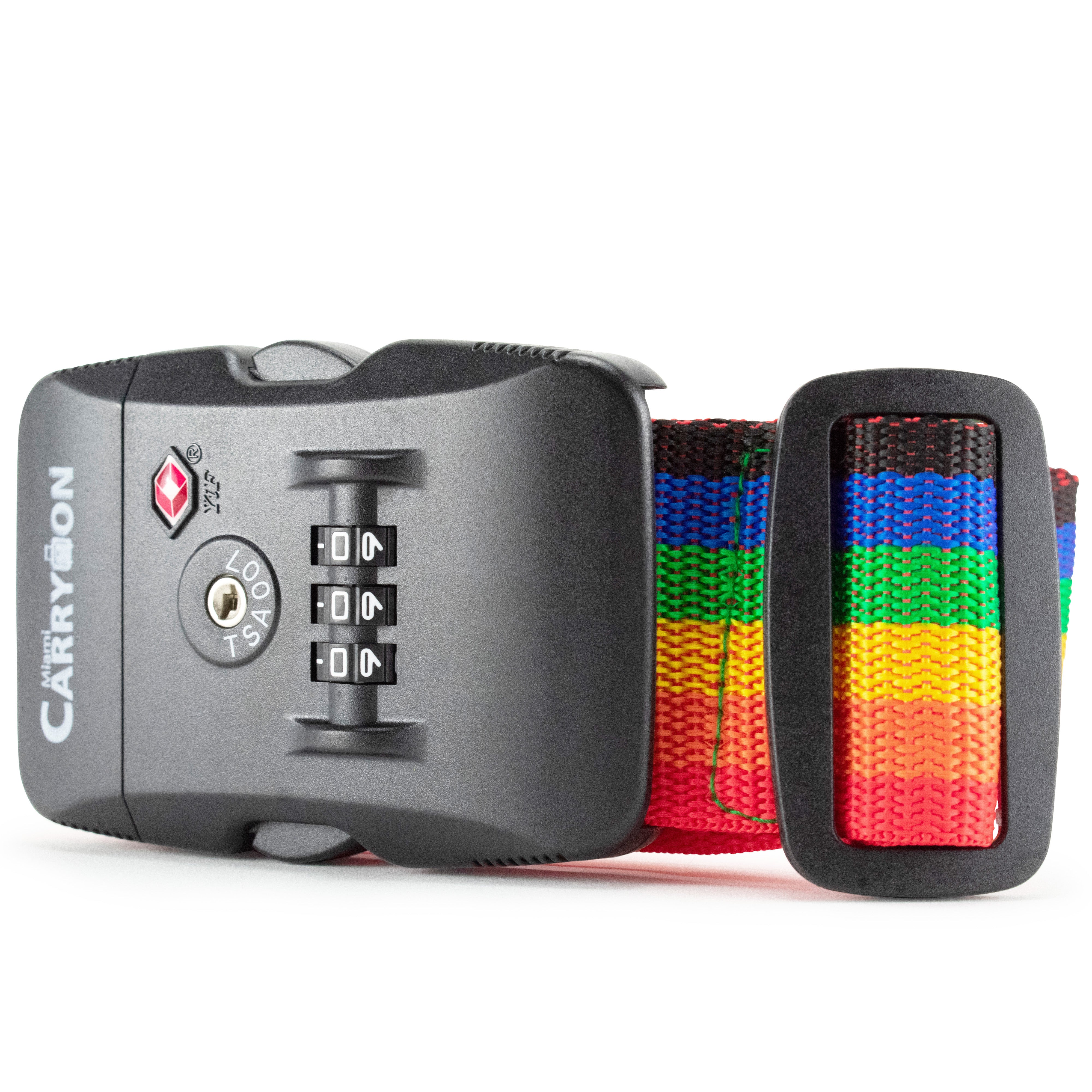 TSA Combination Lock Luggage Strap - Rainbow / One Pack - Travellty