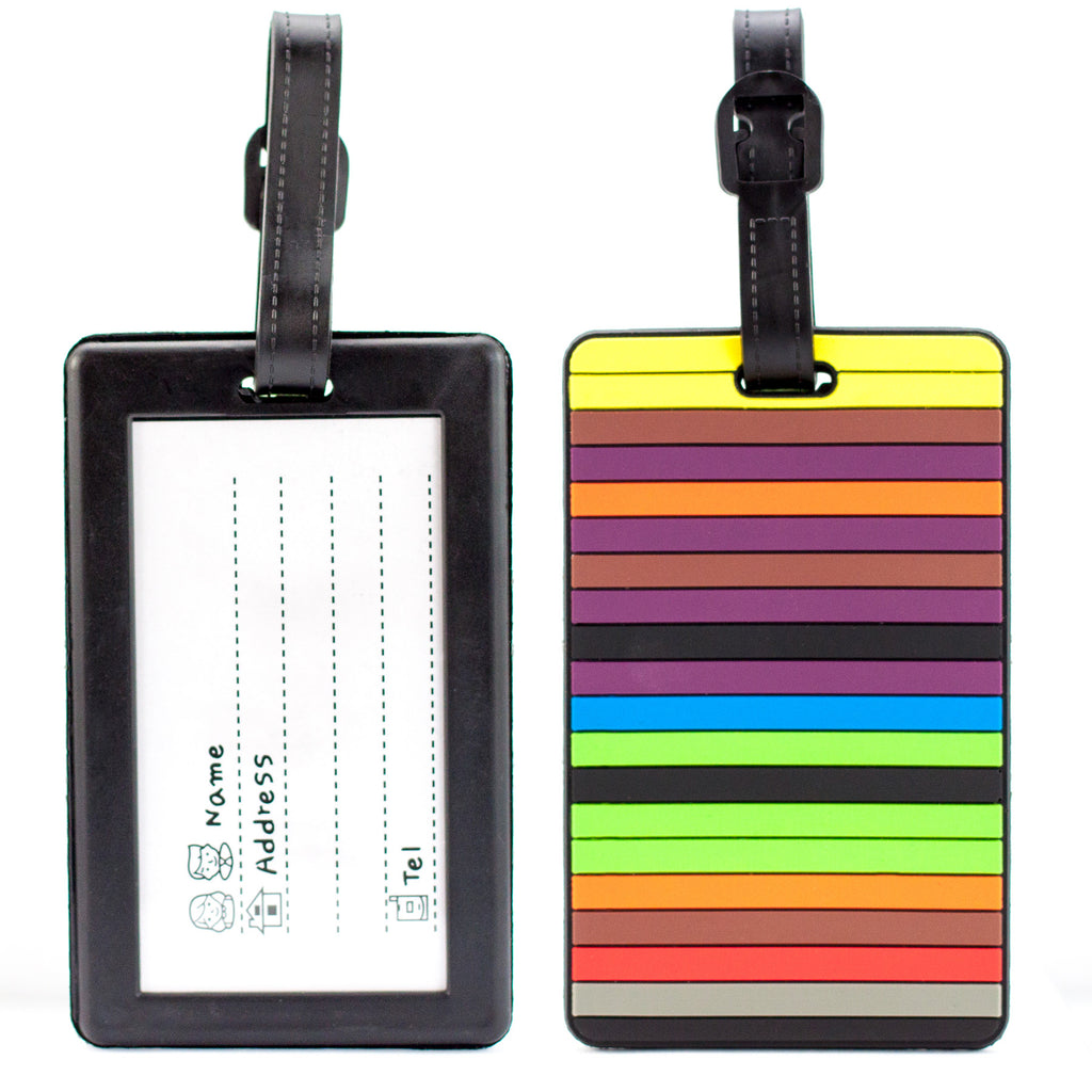 Colorful Collection Luggage Tags Set of 2 - Colorful Lines