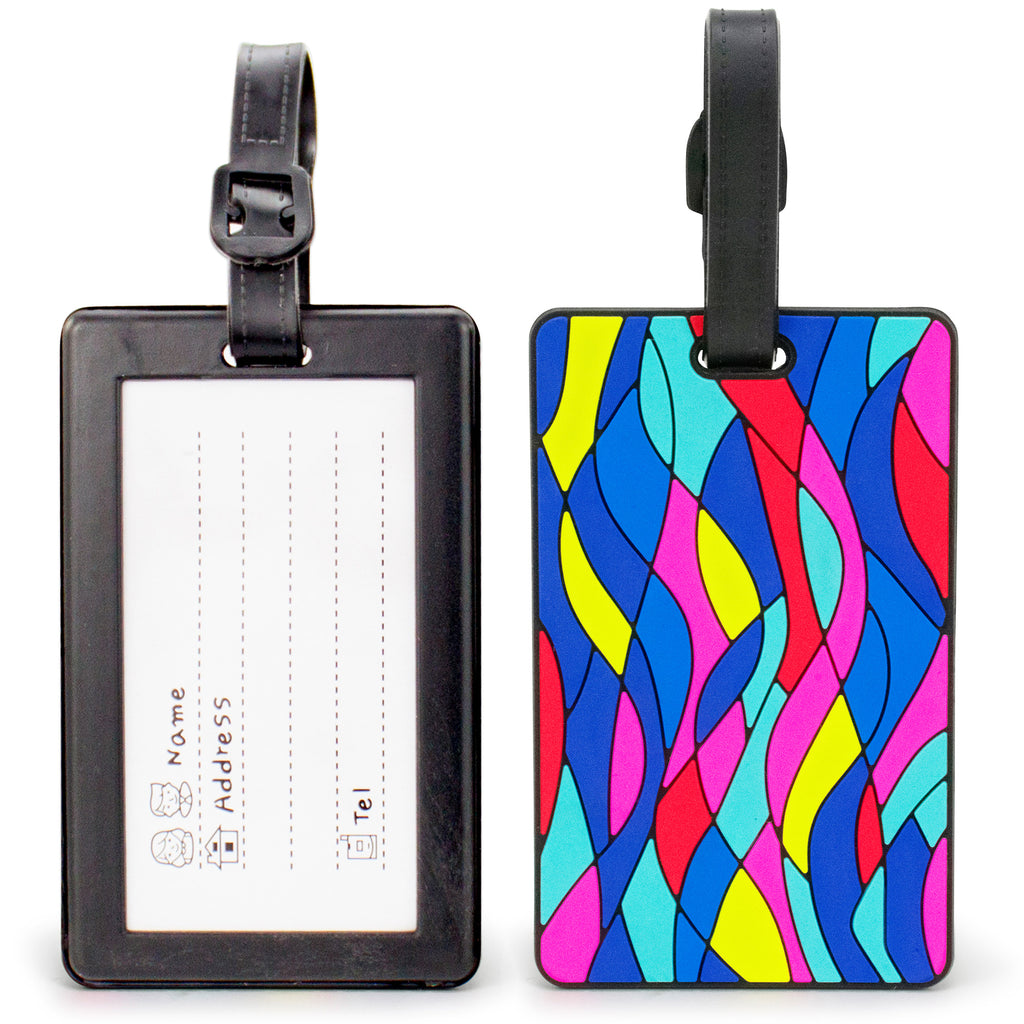 Colorful Collection Luggage Tags Set of 2 - Colorful Waves