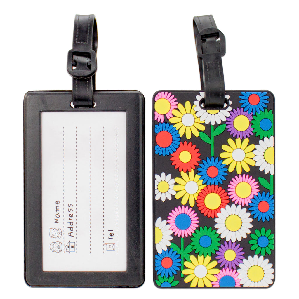 Colorful Collection Luggage Tags Set of 2 - Flower Field