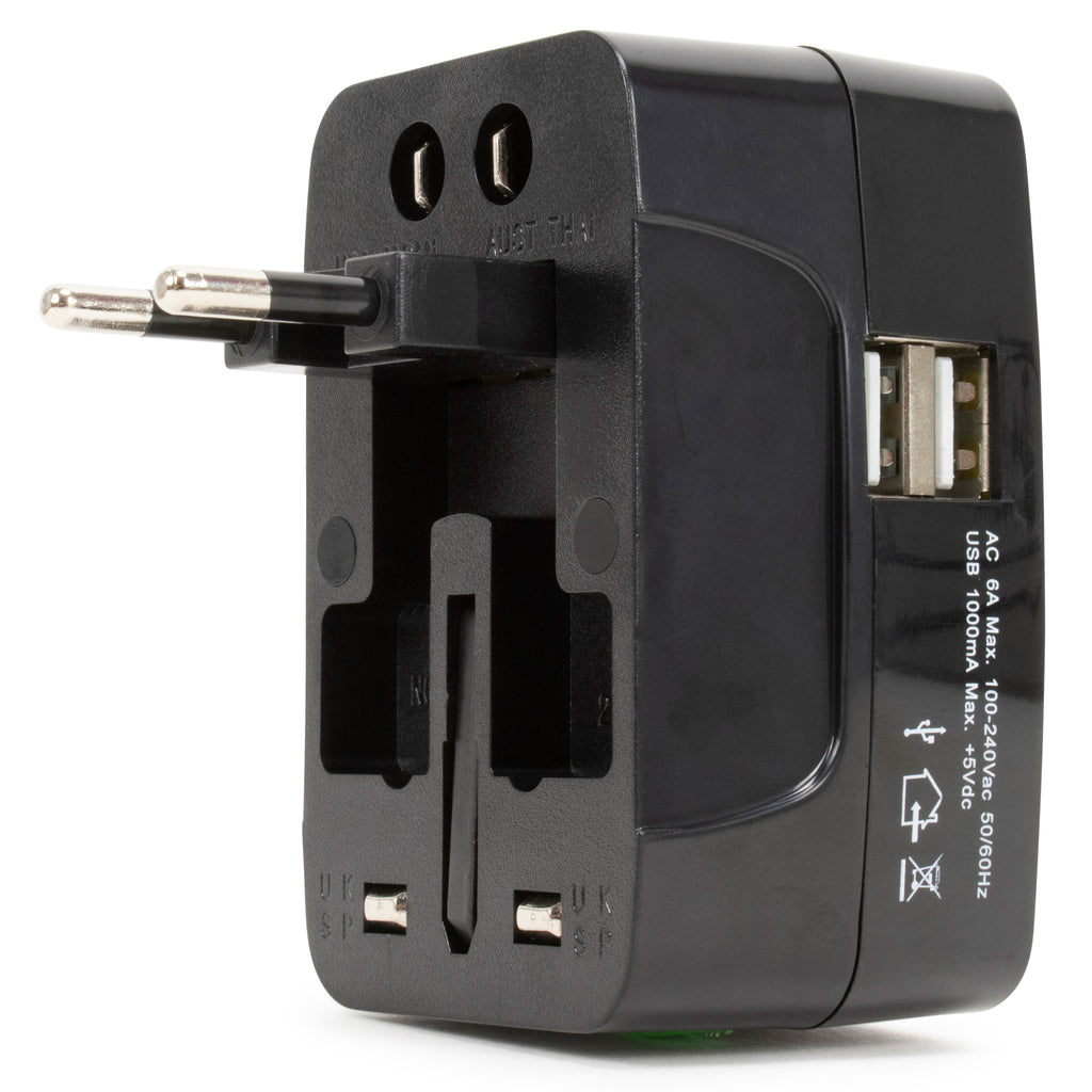 International Travel Adapter with USB Port 