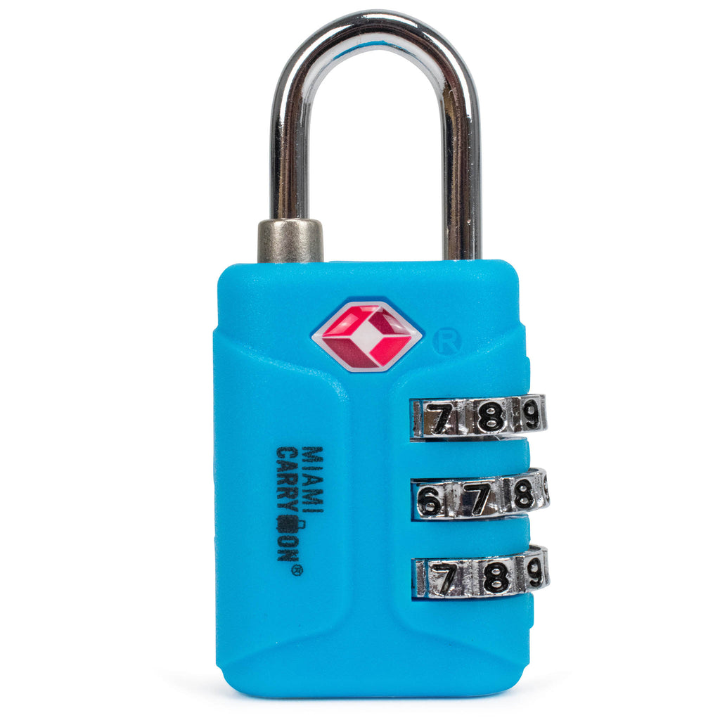 light blue padlock TSA approved for luggage Miami Carry On