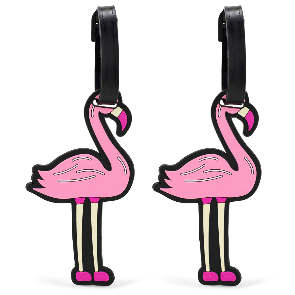 Flamingo luggage tags