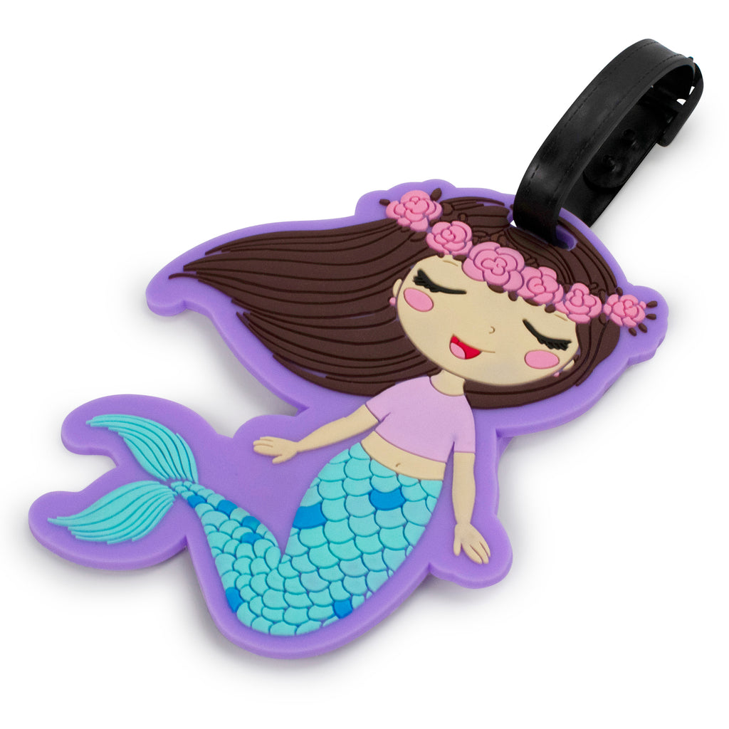Mermaid luggage tag
