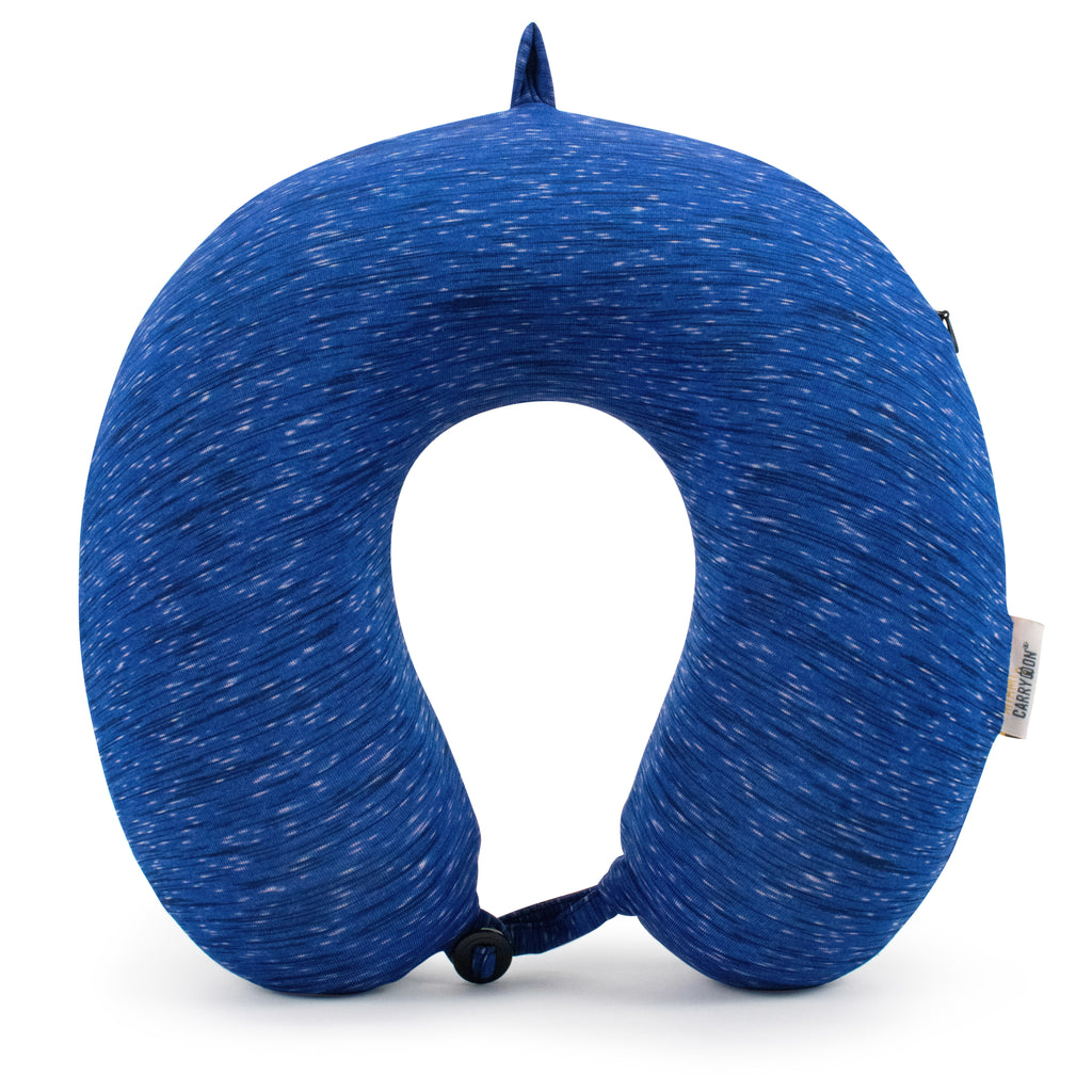 Space Dye Memory Foam Neck Pillow - Blue and White - Travellty