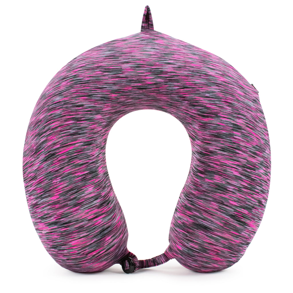 Space Dye Memory Foam Neck Pillow - Pink and Black - Travellty